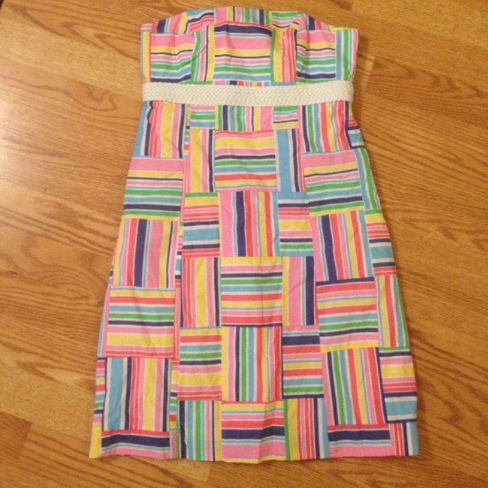 Multi colored strapless Lilly Pulitzer dress